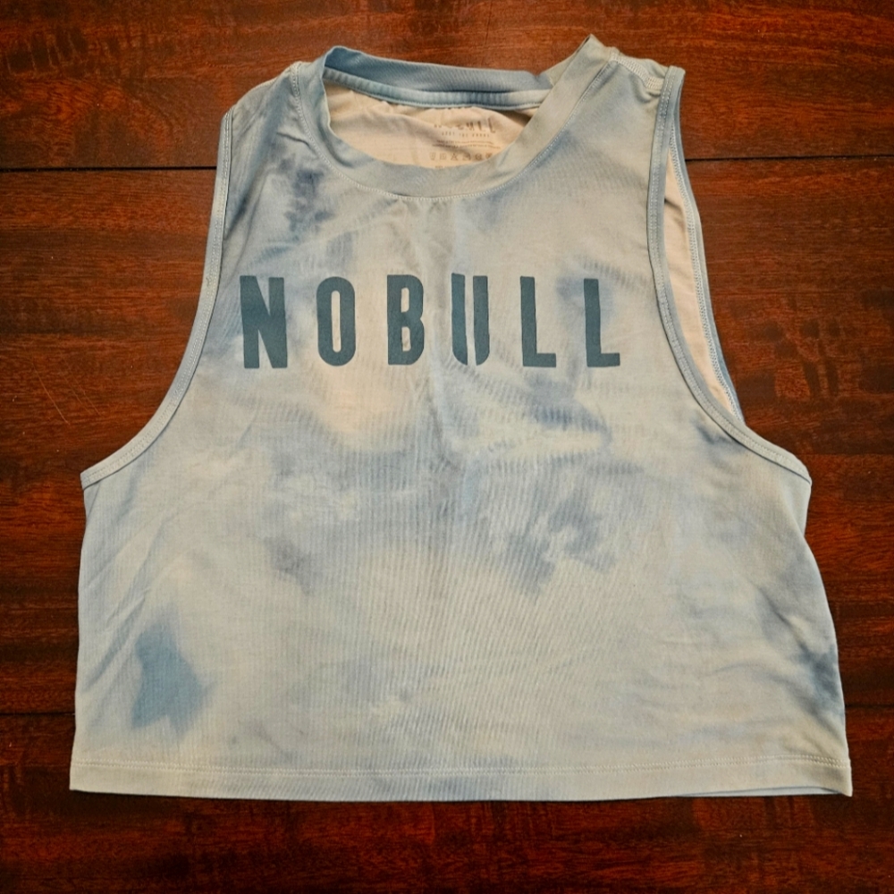 NOBULL Blue Sleeveless Crop Muscle Tee